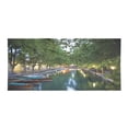 thumbnail image 1 of France Gym Towel, Annecy Lake During the Evening Boats Alpine Riviera Medieval Old Town Landscape, One-Sided Quick Dry Microfiber for Beach Fitness & Swimming, 60" x 30", Multicolor, by Ambesonne, 1 of 2