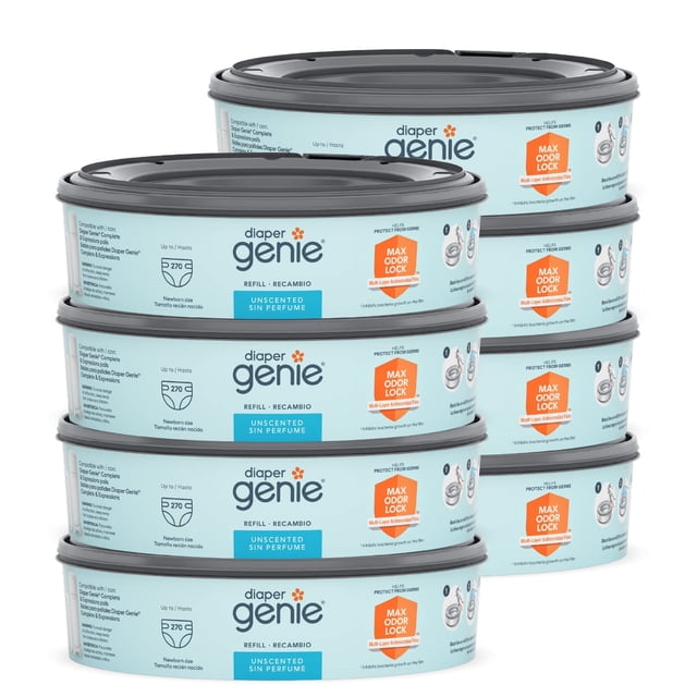 Recambios para pañales Diaper Genie, 270 unidades (paquete de 8)