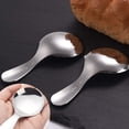 thumbnail image 2 of Stainless Steel Serving Spoons with Short Handle for Ice Cream, Salt, Tea, Coffee, Baby Spoons (Silver, 5 Pcs), 2 of 5