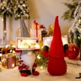 thumbnail image 3 of 2 Pack Lighted Christmas Gnomes,Handmade Plush Santa Gnome, LED Light Up Scandinavian Swedish Tomte Toy Holiday Present, Battery Operated Xmas Gifts Winter Mantle Tabletop Decor, 3 of 9