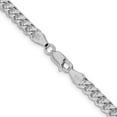 thumbnail image 5 of Auriga Fine Jewelry 925 Sterling Silver Rh-plated 5 mm Domed w/ Side Diamond-cut Curb Chain Necklace for Women 20", 5 of 6