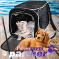thumbnail image 3 of BAGLHER Bolsa transportadora para gatos, aprobada por la aerolínea, transportadora para mascotas con lado suave, puertas abiertas de 5 lados, transportador plegable para perros expandible de 3 lados c, 3 of 5