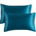 thumbnail image 2 of Satin Pillowcase For Hair And Skin, 2-Pack - 20*29inch s - Satin Pillow Covers With Envelope Closure(Lake Blue), 2 of 5
