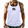 thumbnail image 3 of Men'S Gym Workout Tank Tops Stringer Muscle Cut Shirt Quick Dry Athletic Sleeveless T-Shirt Vest White XL, 3 of 6