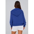 thumbnail image 2 of PRETTYGARDEN Sudadera con Capucha para Mujer con Cierre y Forro Polar Azul M, 2 of 8