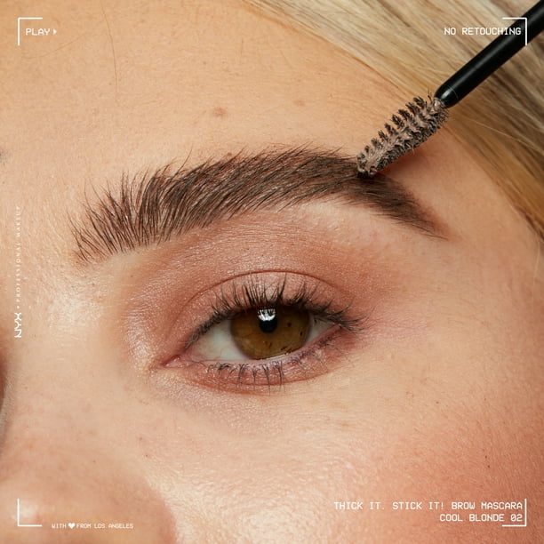 NYX Professional Makeup Thick Stick It Thickening Brow Gel Mascara, Cool Blonde - Walmart.com