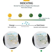 wisedry 5 Gram [60 Packs] Silica Gel Packets Rechargeable Desiccant Pouches with Color Indicating Beads Reusable Moisture Absorbers Bags for Gun Safes Closet Tools Storage Food Grade