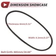 thumbnail image 4 of Correa de transmisión Unique Bargains para Club Car 1992-Up para DS y 2004-Up Precedent Gas Golf Carts V-Belt, 4 of 7