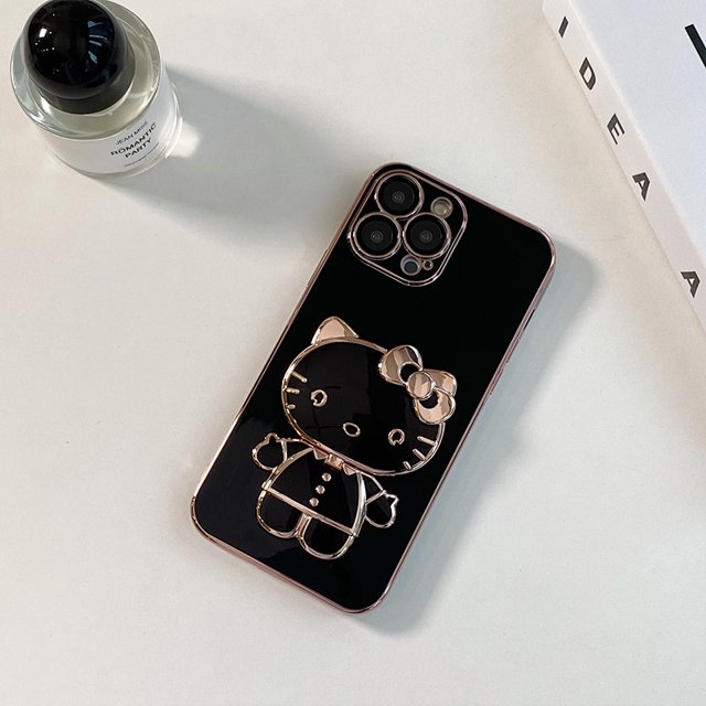 Carcasa Para OPPO A15 A15S A16 A16S A17 A32 A53 2020 A54 A94 4G KT Soporte De Espejo De Gato Teléfono En Polvo Gao Jiahui unisex