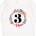 thumbnail image 3 of Inktastic 3rd Birthday Floral Wreath 3 Year Old Girl Toddler Sweatshirt, 3 of 4