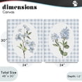 thumbnail image 3 of Stupell Industries Shabby Chic Blooms on Blue Checkered 2pc Canvas Art Set, 24 x 30 each, by Lanie Loreth, 3 of 7