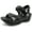 0758 Black, variant on GP Wedge Platform Snap Lock Sandals for Women: 8698 Black Purple, EU38 (US Size 7 - 7.5)