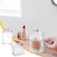 thumbnail image 5 of Récipient pour Cotons-Tiges Bocaux de Salle de Bain Pots de Salle de Bain Distributeur de Cotons-Tiges Pot en Plastique Transparent Pot de Rangement Cosmétique pour Cotons-Tiges, 5 of 5