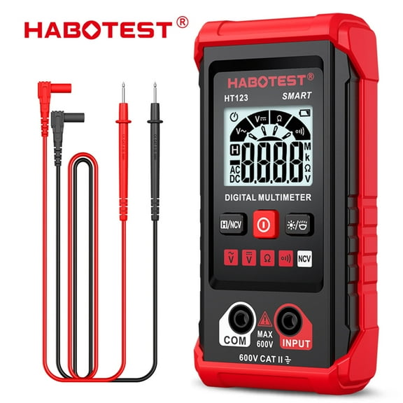 HABOTEST Smart Digital Multimeter Battery Voltage Tester,4000 Counts Smart Measurement,Auto-Ranging Voltmeter Non-Contact DMM/Ohmmeter/Voltmeter with Non-Contact Voltage Function