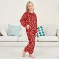 thumbnail image 6 of Fluffy Pajamas Set Fuzzy Winter Warm Pj Sets Pullover Tops and Long Pants Candy Cane-shaped Hearts Pattern X-Large, 6 of 8