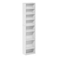 thumbnail image 1 of Pemberly Row 8-Tier Adjustable Shelves Multimedia Media Storage Tower Rack White, 1 of 6