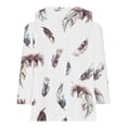 thumbnail image 4 of Jsaierl 3/4 Sleeve Cold Shoulder Tops for Women Plus Size V Neck Shirts Trendy Print Petite Hollow Out Blouses Going Out Holiday T-shirts Top S-5XL, 4 of 5