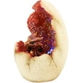 thumbnail image 6 of Red Wyrmling Dragon In Crystal Quartz Geode Egg Figurine With Colorful LED Light, 6 of 10