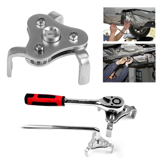 Llave de filtro de aceite para coche y camión herramienta de llave bidireccional ajustable 3 ANGGREK Otros