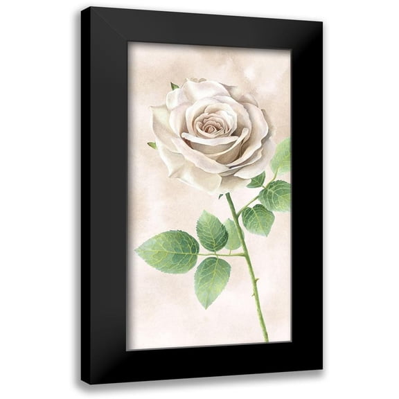 Wilson, Kelsey 9x14 Black Modern Framed Museum Art Print Titled - Ivory Roses panel II
