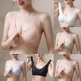 thumbnail image 5 of NIEWTR Front Closure Bras for Women No Underwire Comfortable Full Coverage Front Closure Bralettes Wireless Wirefree Everyday Bras Complexion(Pink,XL), 5 of 9