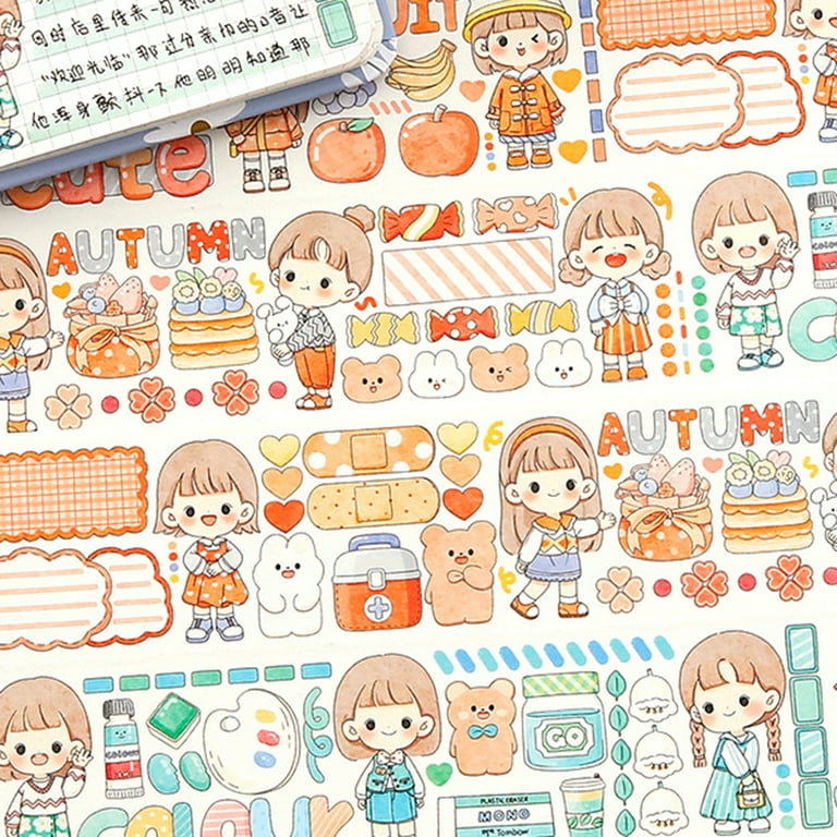MAGICLULU 1 Set Pocket Tape Wedding Envelope Stickers Japanese Stickers  Vintage Stickers Cute Girl Washi Tape Laptop Stickers for Kids Diary  Sticker