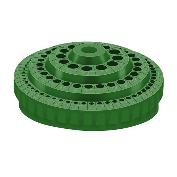 Organizador de brocas con 100 agujeros para joyería, clavos resistentes, accesorios para el hogar Verde