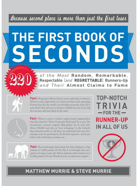 The First Book of Seconds : 220 of the Most Random, Remarkable, Respectable (and Regrettable) Runners-Up and Their Almost Claim to Fame (Paperback)