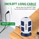 thumbnail image 4 of Toma de corriente,Tower Surge Protector con Surge Protector 8 salidas de CA 4 puertos USB Power Strip Tower Cable de Tomshoo Toma de corriente, 4 of 7