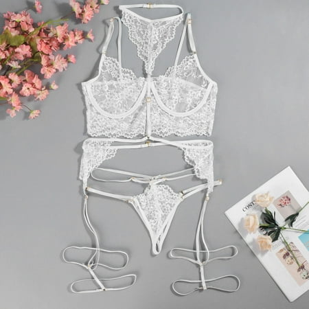 

〖Roliyen〗Lingerie For Women Lace Underwear Polyester Fiber For Wearing Daily Women