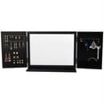 thumbnail image 4 of Posh Living Dylan Modern Contemporary 3-in-1 Trifold Tabletop Vanity Mirror with Jewelry Storage &amp; Memo Board - Black, 4 of 8