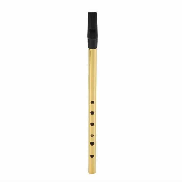 Brass Irish Whistle Flute Clarinet Tin Clarinet D Metal Flute Musical Instrument Beginner Essentials Rugged,1* D Clarinet,Gold