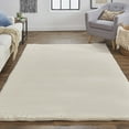 thumbnail image 4 of Feizy Luxe Velour Modern Solid, Tan, 4' x 6' Accent Rug Sheen Fade Resistant Casual Distressed Floor Rug for Living room Bedroom, 4 of 7