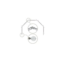 Bay Window Curtain Rod - 5 Sided Corner Rod, Satin Nickel Finish, Single Rod, Modern Drapery Hardware