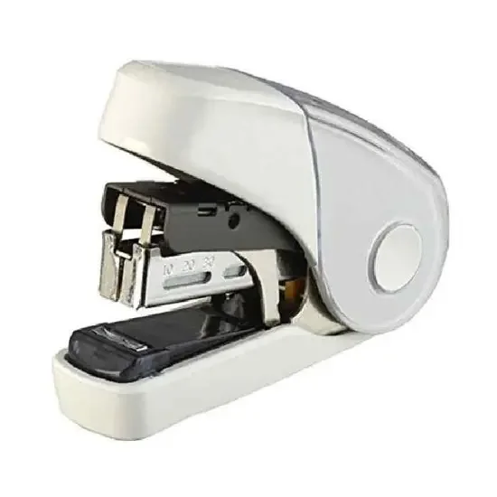 Max Stapler - Flat Clinch - Ergonomic - Mini Style, White