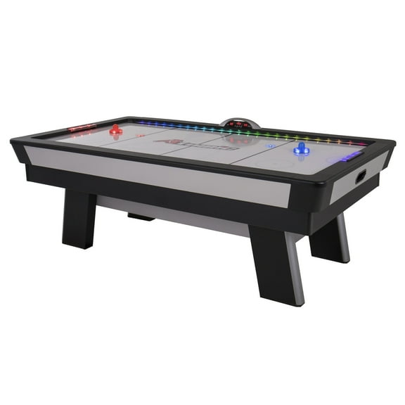 Atomic Top Shelf LED Illuminated Air Hockey Table, Silver, 90"
