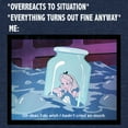 thumbnail image 2 of Men's Alice in Wonderland Overreacting Meme Graphic Tee Navy Blue Heather 2X Large, 2 of 4