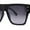 Black Smoke, variant on Retro Oversize Thick Plastic Horn Rim Flat Top Mobster Sunglasses Black Smoke