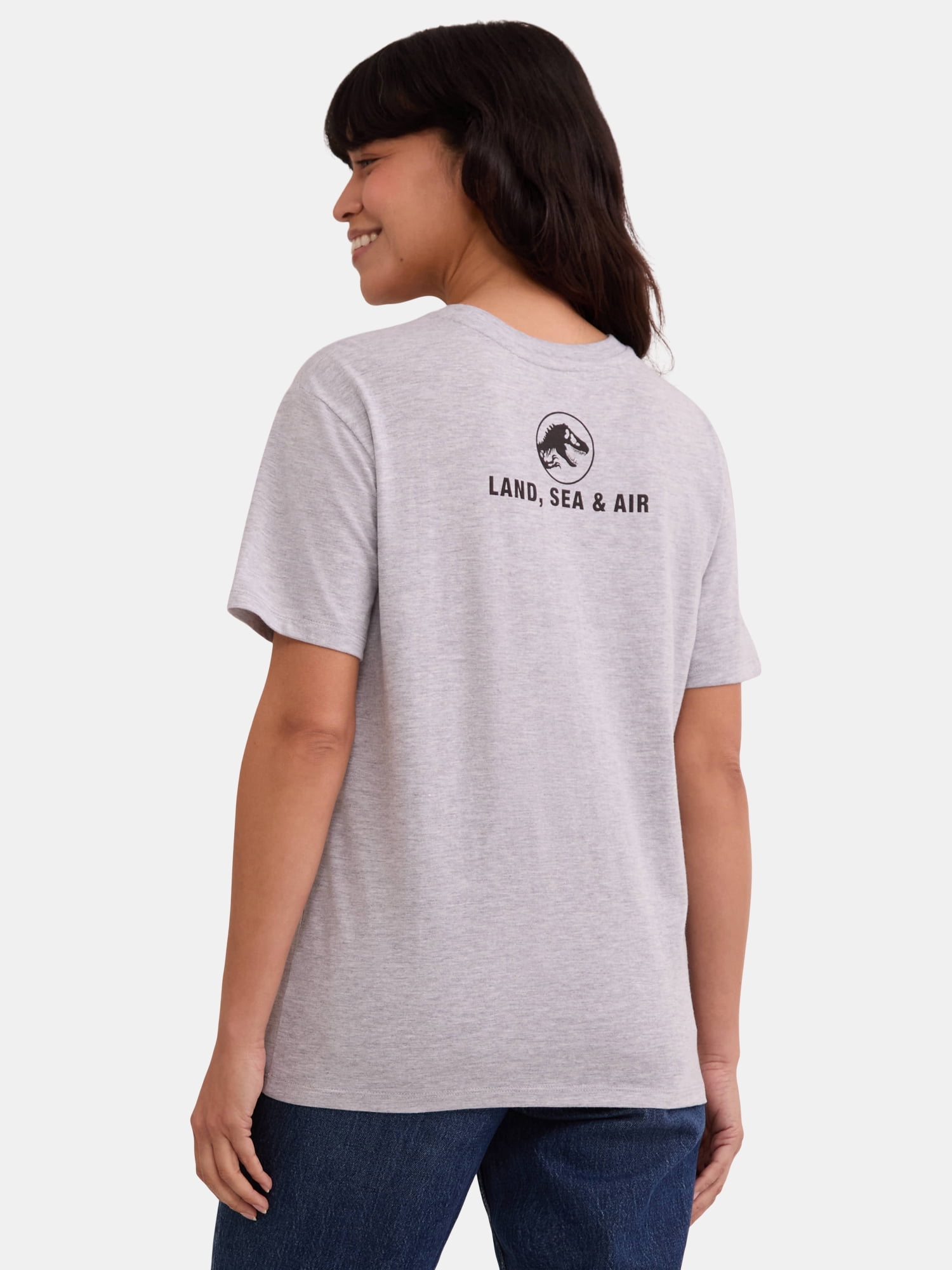 Jurassic World Rebirth Women's Graphic Tee with Short Sleeves, Sizes XXS-XXL