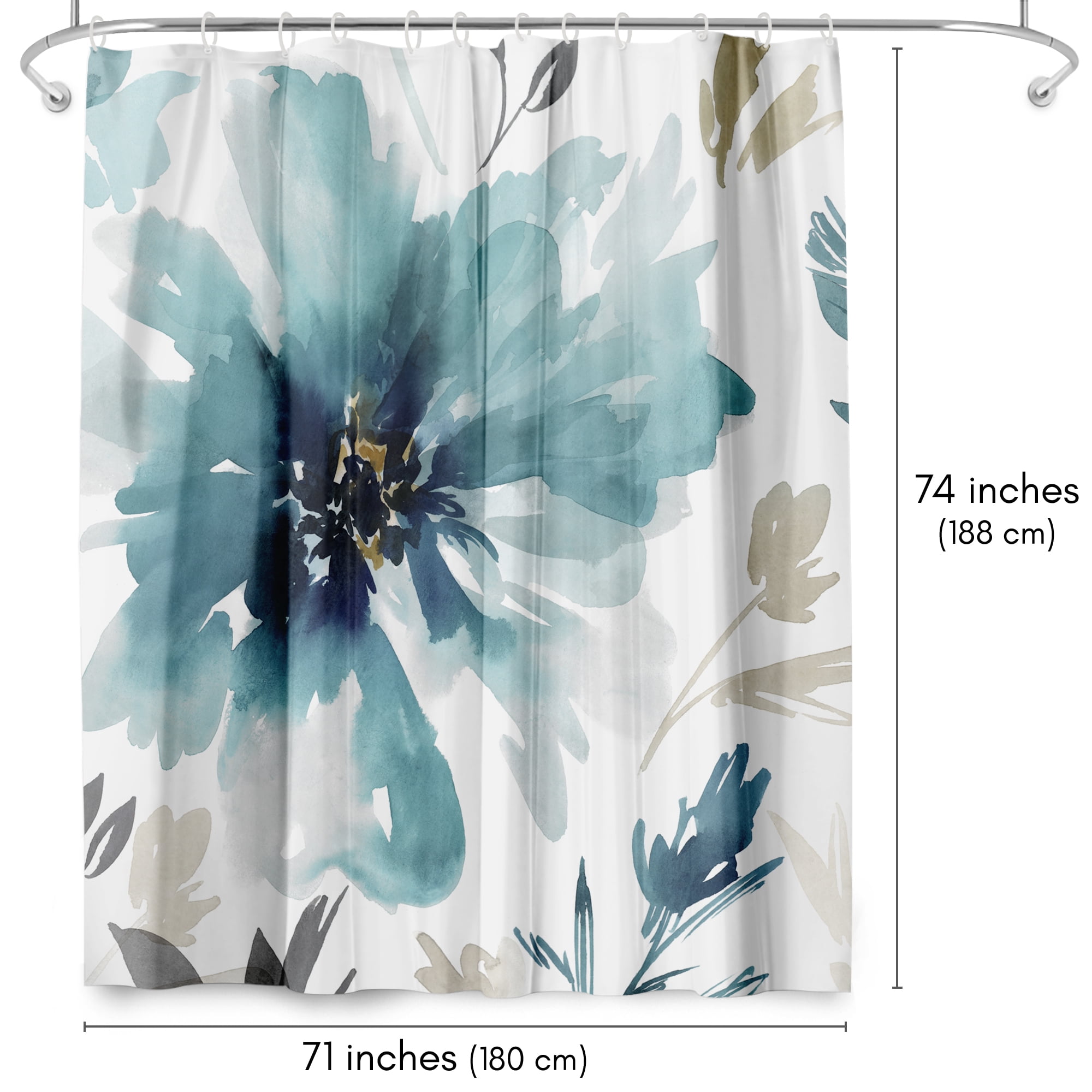 Americanflat 71" x 74" Shower Curtain, Finesse I by PI Creative Art