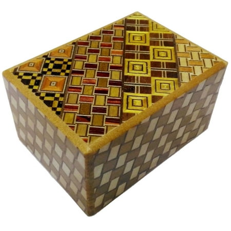 Open Japanese Puzzle Box - 3 Sun 7 Steps Yosegi Kuzushi - Japanese Puzzle Box