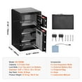 thumbnail image 5 of KFFKFF Dual-Entry 4.5 cu.ft Security Safe with Key and Combination Lock, Includes Fire-Resistant Pouch, Key Organizer, Illumination, Plus Adjustable/Removable Shelves for Cash, Papers, 5 of 9