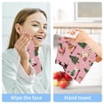 thumbnail image 3 of Wobogo A Pink Background with Dogs in Christmas Costumes Square Cotton Towel Set of 4 Soft and Skin-friendly with Good Absorbency 12×12in, 3 of 9
