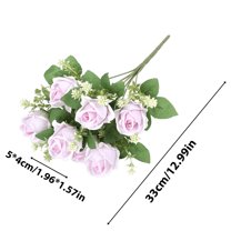 LanSuare Artificial Roses Flowers Silk Bouquet for Home Office Parties Table Centerpieces Bridal Wedding Decoration