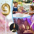 thumbnail image 1 of Birthday Number Candle 3D Shape Birthday Candle Decoration Birthday Cake Candle Tyrant Gold 1Pc Number 9, Birthday Number Candle 3D Shape Birthday, 1×Number Candle, 1 of 8