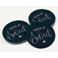 thumbnail image 3 of Inkdotpot 50 Pack Real Rose Gold Foil Paper Tags Love Is Sweet Wedding Favor Hang Tags, 3 of 7