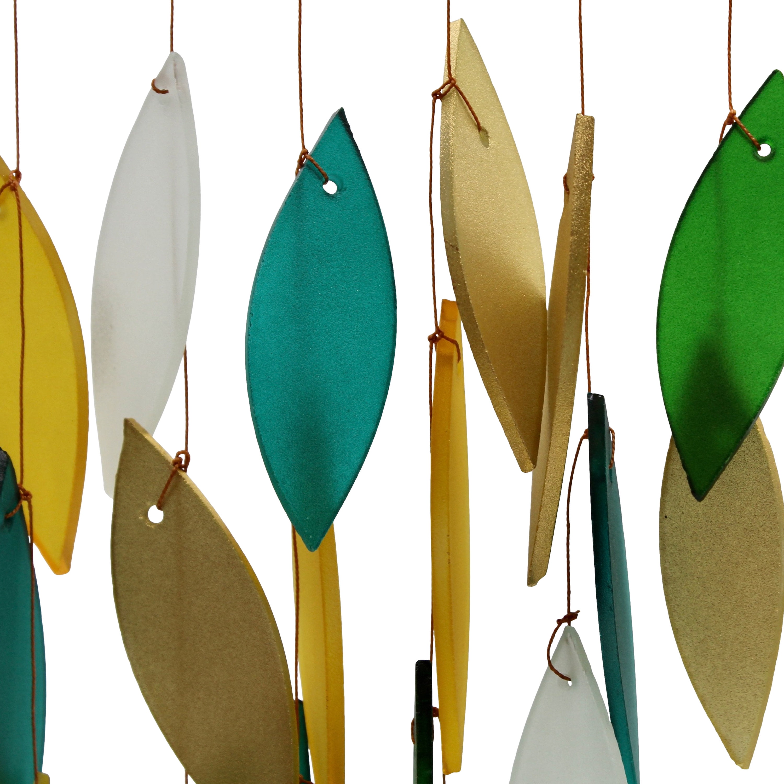 Blue Handworks Glass Wind Chime Rainforest Waterfall Hanging Wind Chimes Garden Decor