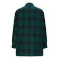thumbnail image 6 of FAVIPT Plaid Jacket for Women Long Sleeve Button Down Jacket Lapel Casual Loose Lightweight Coats 2025 Fall Fashion Outfits for Women Green,XXL, 6 of 7