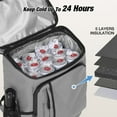 thumbnail image 5 of WARMOUNTS Backpack Cooler & Insulated Bag 2 in 1, 36 Cans w/ Insulating Cover, Upgraded Leakproof Soft Cooler Backpack 2 Compartment for Camping Hiking Picnic Beach, 5 of 13
