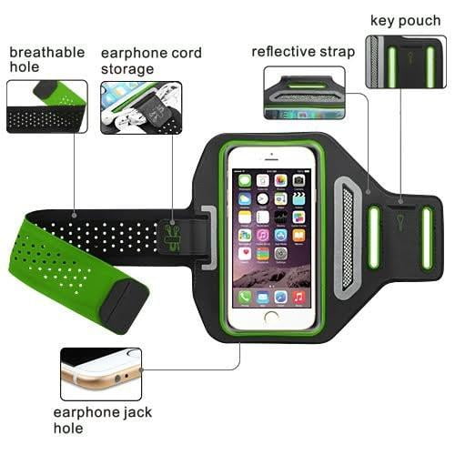 Black Adjustable Deluxe ArmBand Sportband with Case for Apple iPod Touch iPod Touch 2nd Generation 